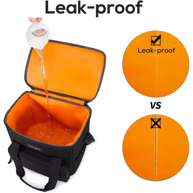 TOURIT Large Insulated Cooler Bag 14.6L Waterproof Easy Carry For