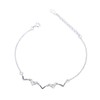 S925 Sterling Silver Heartbeat Wave Bracelet Geometric Wave Bling Fine