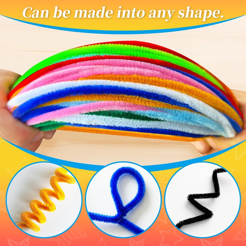 100PCS Black Pipe Cleaners,Pipe Cleaners Craft Bulk,Black Pipe Cleaner for