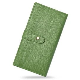 HAKATA NO MORI LEATHER Women's Thin Long Wallet, Genuine Leather, Bifold Wallet, Cards, Vertical Pocket, Minimal, Lightweight, Thin, Slim, Leather, Leather, Wallet, Large Capacity, Easy to Use, Coin
