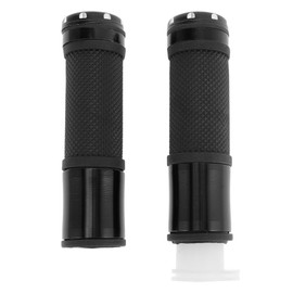 X AUTOHAUX 7/8" 22mm 15/16" 24mm Motorcycle Hand Grips Cover Kit Aluminum Alloy Rubber Handlebar End Grips for Motorcycle Scooter Bicycle ATV Black 1 Set