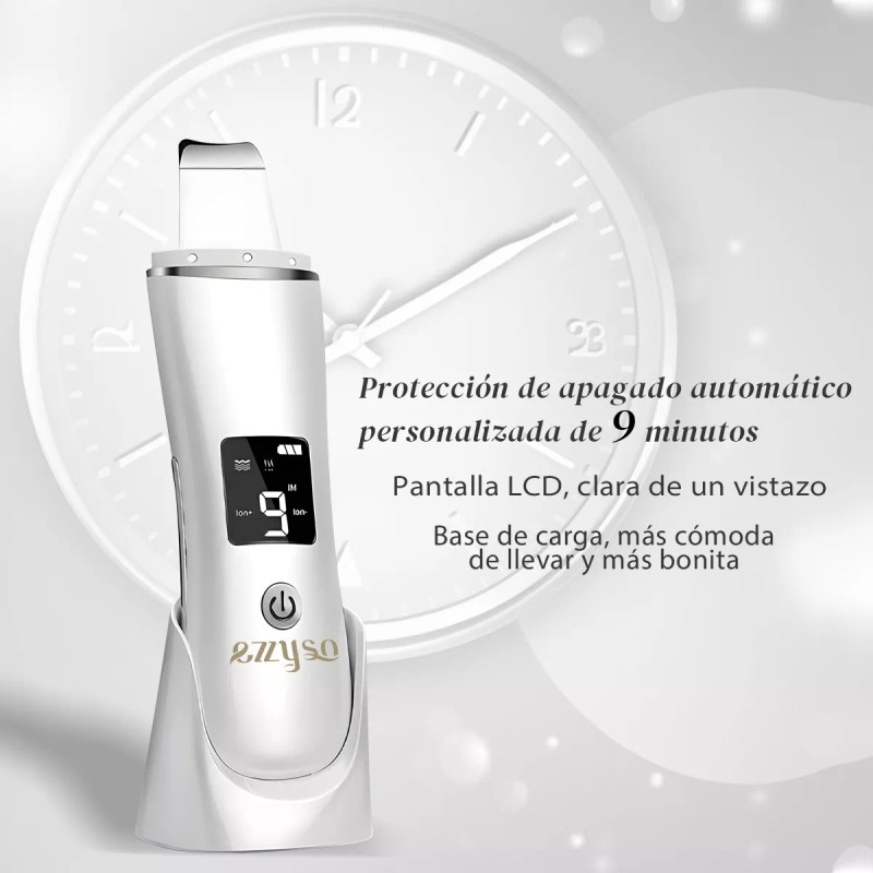 Ezzyso Limpiador Ultrasónico Scrubber Facial Skin Peeling Portatil