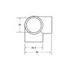High Logic 37045 Sampo 0.7 inch (19 mm) Stainless Steel