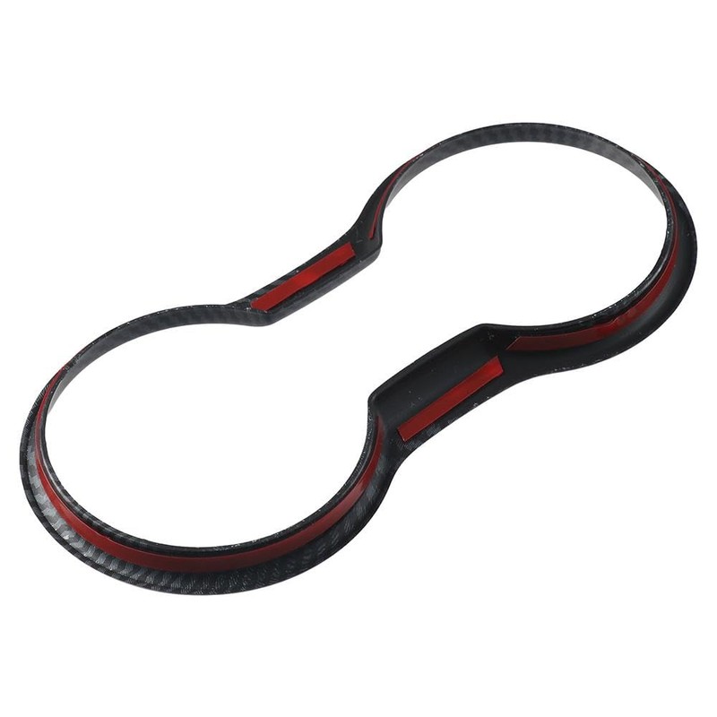 Carbon Fiber Cup Holder Cover Frame Trim Car Interior Center