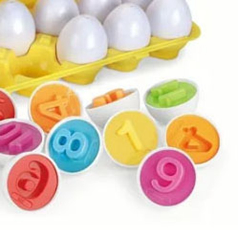 12pcs Matching Eggs Set Educational Early Learning Shapes Sorting Color