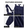 ZESICA Women's Sleeveless Overalls Jumpsuit Casual Loose Adjustable Straps Bib