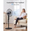 PELONIS 16" Oscillating Pedestal Stand Up Fan | Adjustable Height