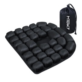 MTGKY Press Type Inflatable Cushion,Air Inflatable Pressure Relief Seat Cushion,Air Seat Cushion for Remote Working,Office Chair, Wheelchair, Cars, Home Living (Travel+Dark)