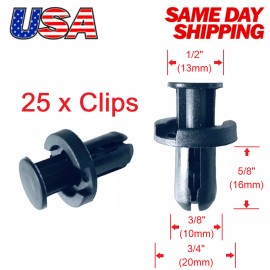 AMK Set of 25 x Bumper Clip Push Type Trim Retainer Clips 91503-SZ5-003 for Acura
