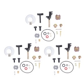 3 Set Carburetor Rebuild Kit Plastic Iron Carburetor Repair Kit Replacement for 168F 170F Water Pump Lawn Strimmer Engine Motor
