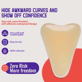 JUJAJIA Camel Concealer, Anti Camel Cover Silicone Insert, No Camel Protector, Reusable Camel Hider for Underwear (Light Skin)