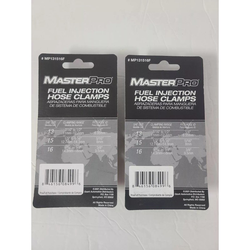 Master Pro 2 Pack MasterPro 1/4" 5/16" 3/8" Fuel Injection