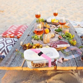 Angoily 5 Stück Lunchbox-Gummibänder für Den Außenbereich Bento-Lunchbox-Gurt Doppellagige Bento-Box-Befestigungsgurte Lunchbox-Dichtungsbänder für Bento-Box Schule Büro Zufällige Farbe