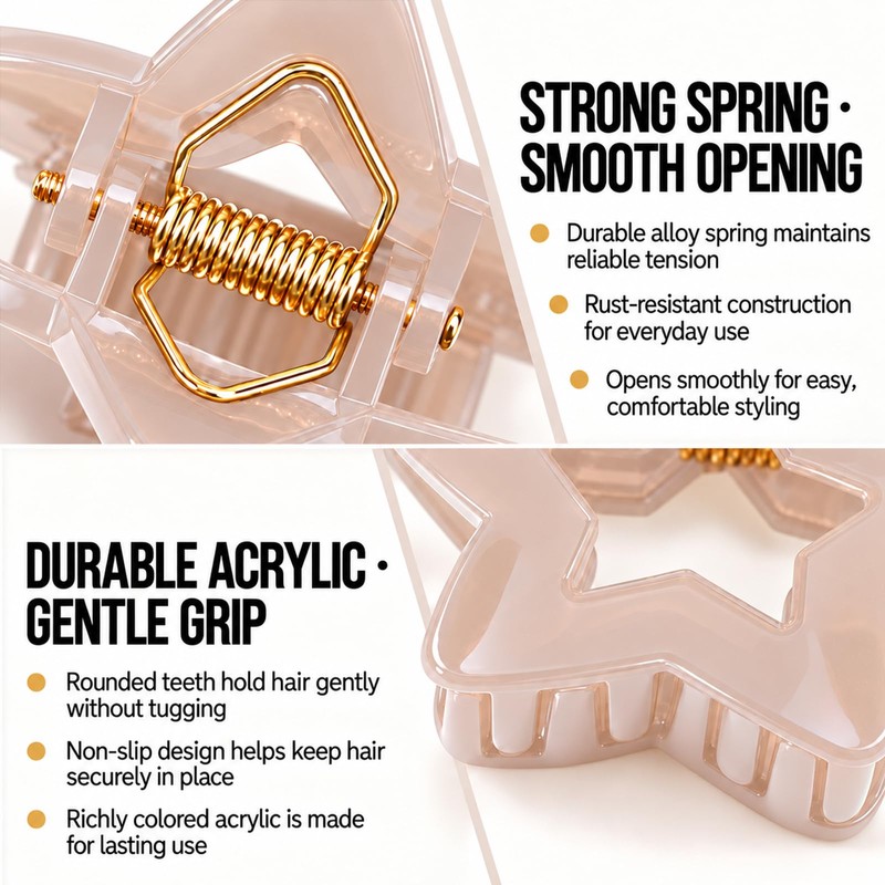 2 Pack Small Hair Claw Clips - 2 Inch Cute