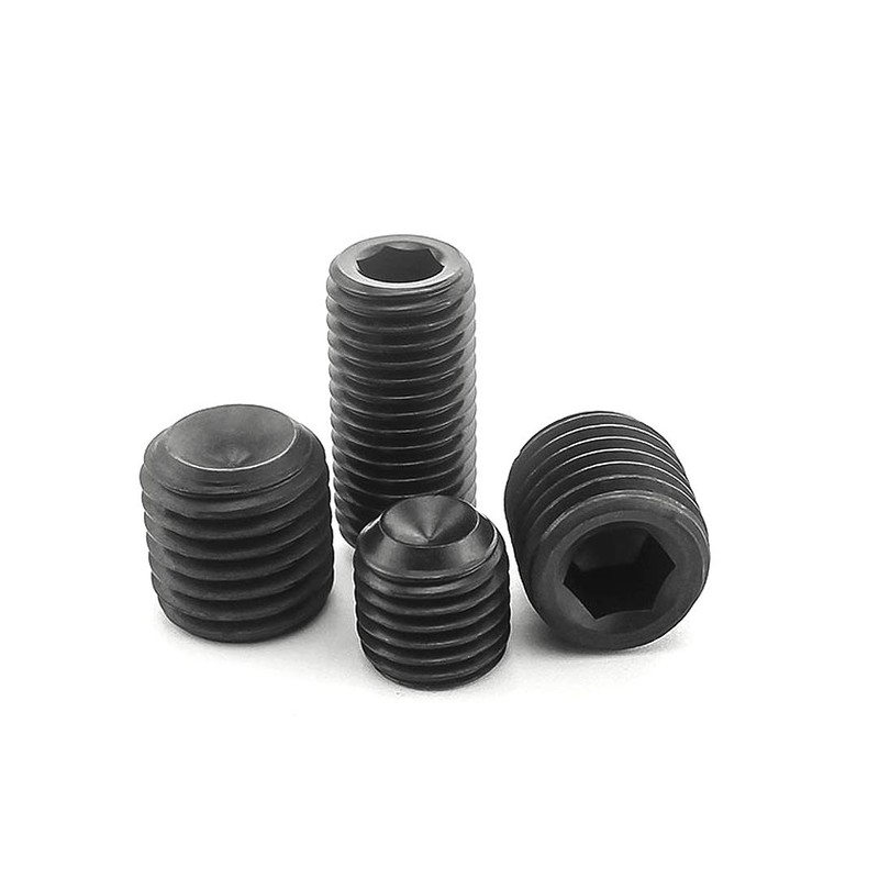 ANSIEDIO Cup Point Grub Screws Black High Tensile Carbon steel