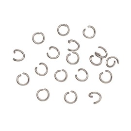 Craftdady - 1000 anillos de acero inoxidable abiertos de 0,8 mm redondos de 0,8 mm de grosor para hacer joyas