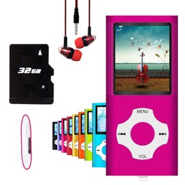 MP3 Player / MP4 Player, Hotechs MP3 Music Player with 32GB Memory SD Card Slim Classic Digital LCD 1.82'' Screen Mini USB Port with FM Radio, Voice Record