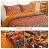 Heymybed Boho Quilt Set Queen Size, Bohemian Striped Bedspread Coverlet,