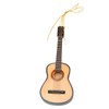 Guitar Model Lifelike Decorative Wooden Miniature Guitar Ornament for Christmas