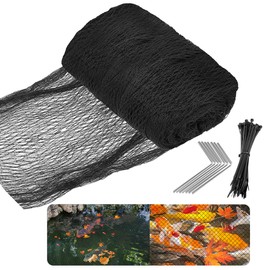 Warmfarm Pond Netting for Koi Ponds,Pond Covers for Outdoor Fish Ponds，Heavy Duty Woven Fine Mesh Pond Garden Pool Netting Kit fo Protects Fish from Raccoons and Herons (15 * 20FT)