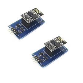 Geekstory 2PCS ESP8266 ESP-01 Serial WiFi Wireless Adapter Module DC3.3V 5V+2PCS ESP8266 ESP-01S 4MB Flash Module