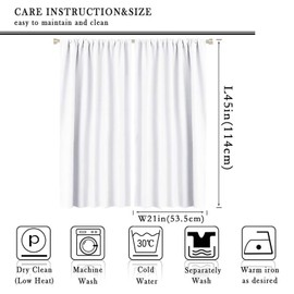 JADERYS Vintage Botanical Curtains Rustic Farmhouse Retro Plant Green Nature Bedroom Living Room Bathroom Blackout Rod Pocket Decoration Window Drapes 42x45in