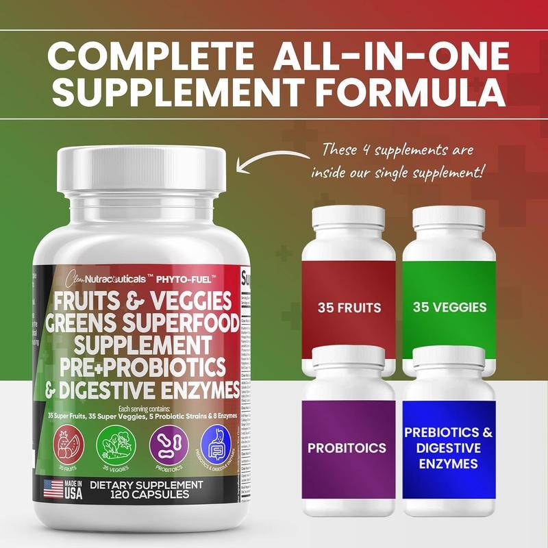 Fruits & Veggies Supplement Reds & Greens | 70+ Fruit