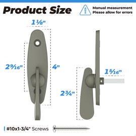 Replacement Andersen Gliding Door Thumb Latch Compatible with Andersen Sliding Glass Door Lock, Fits for Andersen Narroline Gliding, Frenchwood Gliding Doors and Perma-Shield Gliding Doors - Brown