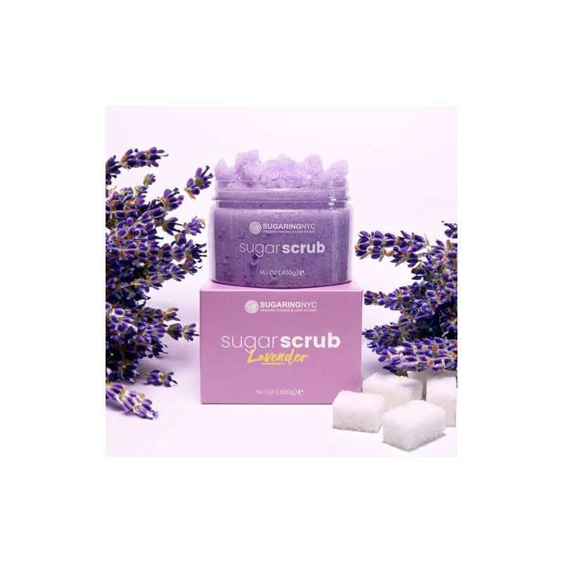Sugaring NYC Exfoliante De Azúcar Hidratante Y Exfoliante (Lavanda)