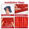 2 Pack 3.3 ft x 9.9 ft Red Tinsel Curtain