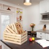 Youeon Set of 3 Rustic Wooden Nesting Crates with Handles,