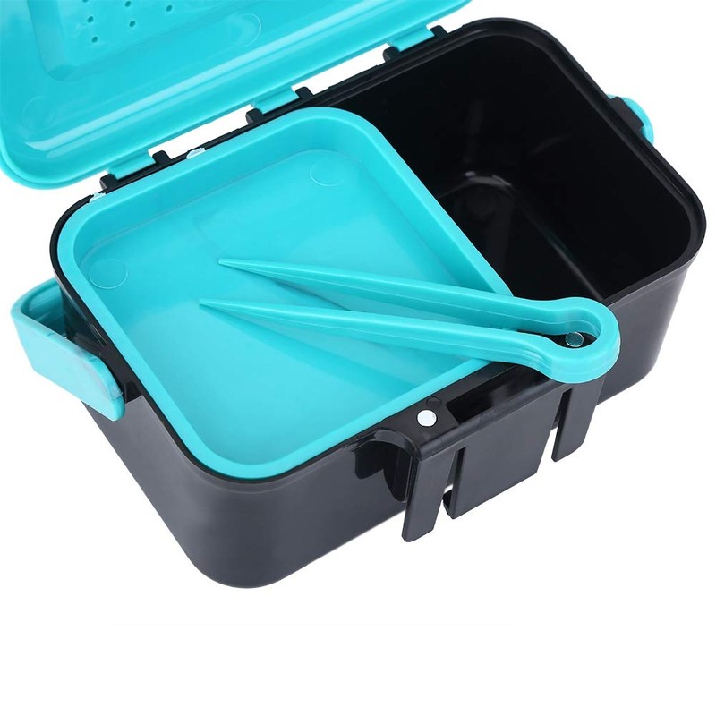 KIMISS Worm Box Fishing Worm Boxes Abs Plastic Portable Durable