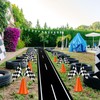 Remagr Racetrack Floor Running Black Racer Party Decoration Mat Road