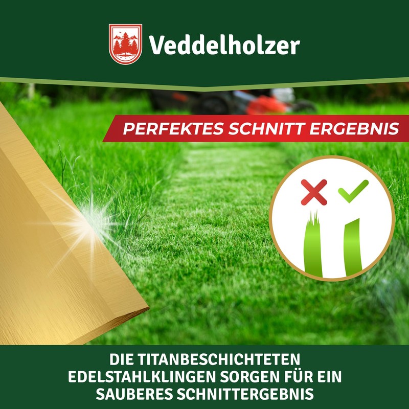 Veddelholzer 30 Durable Robotic Lawnmower Blades Made of Stainless Steel