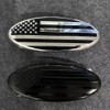 7 inch American Black Flag Emblem Replacement, 7" x 2
