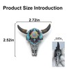 2Pcs Hand-Painted Bull Skull Fridge Magnet – Indian Style, Cowboy