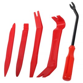 DIANN Auto Trim Removal Tool Set 5pcs Plastic Pry Tool Kit Auto Trim Tool Prying Tool Car Door Panel Clip Revmoal Tool Fasteners Remover Blue (Red)