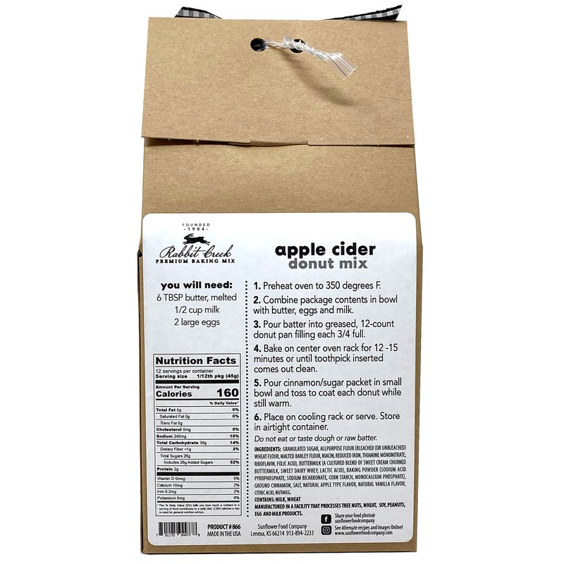 Rabbit Creek Apple Cider Donuts Mix – With Dusting Sugar