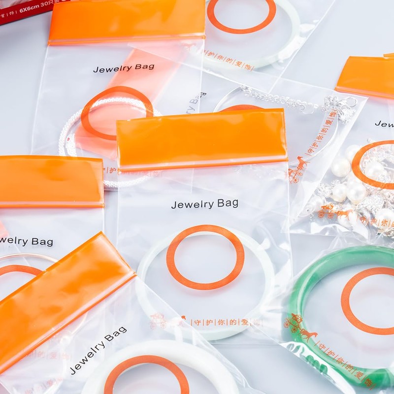 ECOOPTS 30 Ziplock Bags | Strong Ziplock Jewellery Bags Reusable