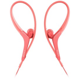 Sony MDR-AS410AP Earbuds, Splashproof/Sports Earphones, with Remote and Microphone, Pink, MDR-AS410AP P