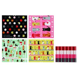 TORUNE P-3420 Lunch Box Decoration Supplies, Rice Ball Bowl, Cat, Pack of 12 (4 Patterns x 3 Each), Includes Stop Seal