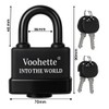 70mm Outdoor Heavy Duty Padlock Small Shackle 4 Keys Hardened
