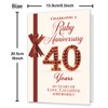 Beixian Happy 40th Anniversary Card for Women Men, 40 Year