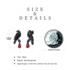 Gothic Raven Earrings Sterling Silver Black Crow Studs Earrings Hypoallergenic