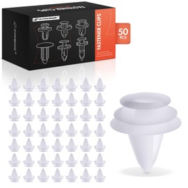 A-Premium 50 PCS Nylon Door Trim Panel Car Retainer Fastener Push Pin Clips Triple Head Compatible with Nissan Altima Rogue Sentra Versa Frontier Murano Pathfinder Maxima Titan Armada Juke Xterra 350Z