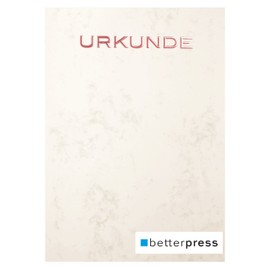 Certificate Templates Marble Embossed Relief Embossing 200 g/m² DIN A4 Pack of 10 Warm Grey Betterpress (Bronze)