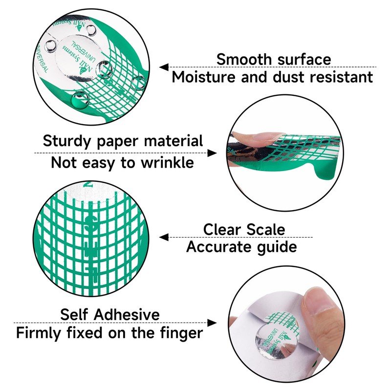G2PLUS Nail Forms for Gel Builder, 500PCS Nail Extension Forms,