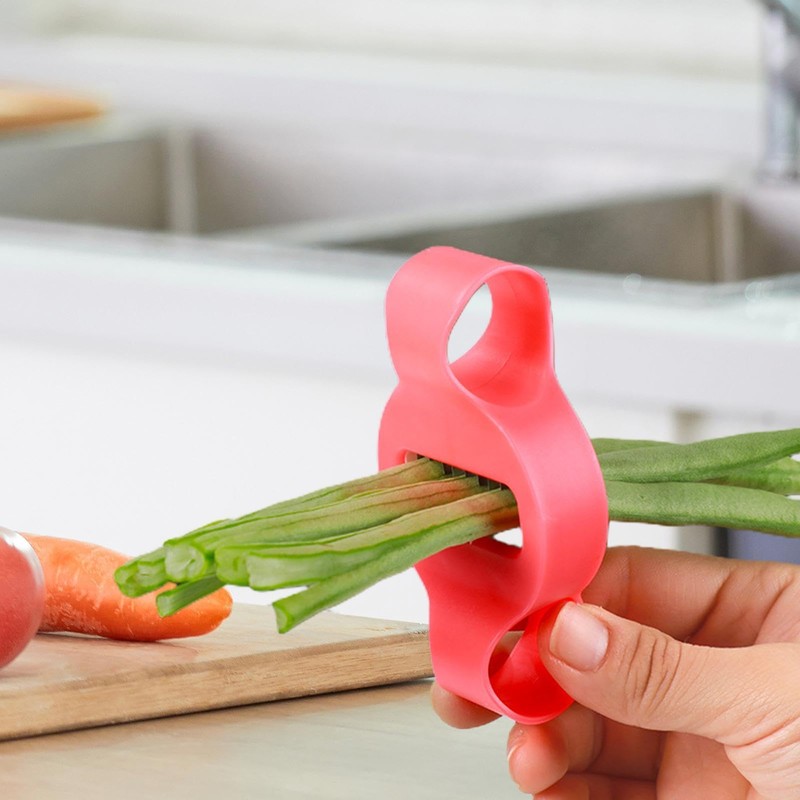 Multifunction Bean Slicer, Green Bean Frencher Tool, Stainless Steel Shredder