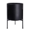 D'vine Dev Modern Black Plants Pot Cylinder Planter with Heavy