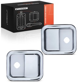 A-Premium Outside Exterior Door Handles with Hole Compatible with Mack CH 1990-2005, CL 1991-2005, MR 1987-2002, Chrome, 2-PC Set, Driver & Passenger Side